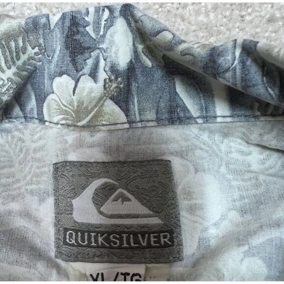 Quiksilver Button Down Shirt Men’s Multicolored Floral Short Sleeve Size XL - Picture 7 of 10